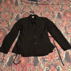 Black & White pinstriped Pant suit